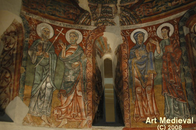 Pinturas conservadas en el MNAC: Maria y algunos santos