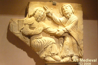 Fragment escultòric conservat en el Museu Episcopal de Vic