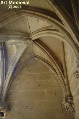 Detalle bóveda de la galería gótica