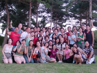 Foto amb els guies i Maria Gabarr